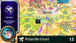 Level 44 Aurora with 13 PROJECTILE COUNT Bullet Mania vs Extreme Aatrox Solo  League Swarm