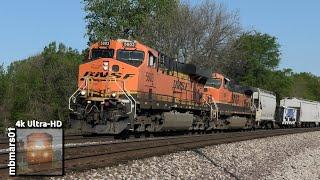 804k BNSF Trains in Eastern Arkansas Thayer South Subdivision AR TN 04092021