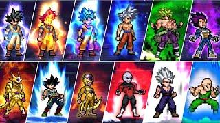 All Transformations  All Super Ultimate Attacks DRAGON BALL  Forms - MUGEN