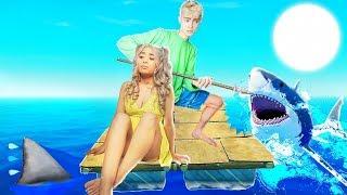 Saving My Girlfriend From Killer Sharks...  Raft