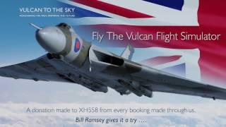 Bill Ramsey flies the Vulcan Flight Simulator