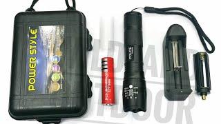 TacLight highquality multifunction rechargeable flashlight zoomable power style police 100000watts