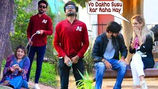 Blind Man SUSU Prank On Girls  BY AJ AHSAN 