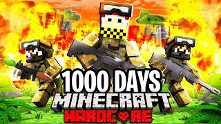 I Survived 1000 Days at WAR in Minecraft Hardcore... FULL MOVIE