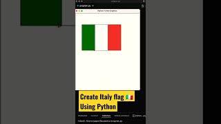 Love coding status ️️  Create Italy flag  using python turtle  #shorts #coding #programming