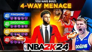 BEST GAME BREAKING GUARD BUILD in NBA 2K24 *NEW* 4-WAY MENACE BUILD IN NBA 2K24 BEST BUILD 2K24