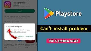 How to Fix Cant Install App on Google Play Store