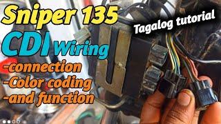 Yamaha sniper 135 Cdi wiring connection color coding and function  Tagalog tutorial