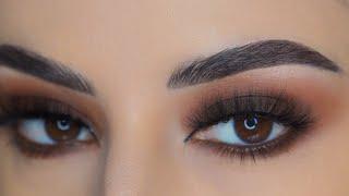 مكياج سموكي بني سهل جدا للمبتدئين مناسب للاعياد ورأس السنة  easy brown smokey eyes for beginners