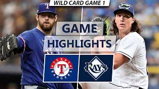 Texas Rangers vs. Tampa Bay Rays Highlights  Wild Card Game 1