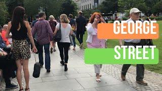 Edinburgh Walking Tour 4K - George Street  Treadmill Video