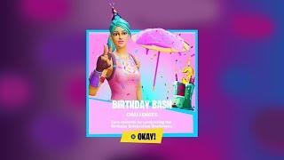 How To Complete ALL Fortnite Birthday Challenges Fortnite 3rd Birthday Challenges