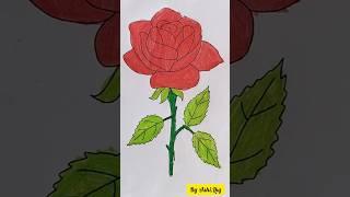 Beautiful red rose#redrose #coloring #shorts #ytshorts #trendingsong