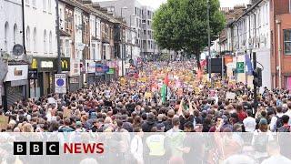 Anti-racism protests take place across England after violent unrest  BBC News