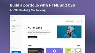 ASMR Devlog - Build a Portfolio with me  HTML CSS and Bootstrap - No Talking