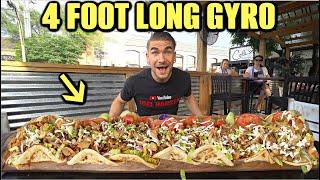 “IMPOSSIBLE $100 UNBEATEN CHICKEN KEBAB CHALLENGE Gyro Challenge  Joel Hansen Raw