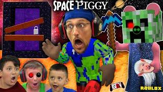 PIGGY in SPACE  FGTeeV Builds Custom Minecraft Creeper Map NEW BUILD MODE