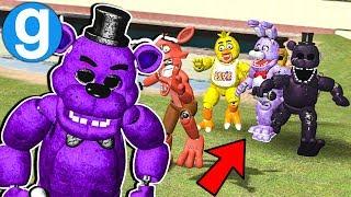 New Fazbear Ultimate Pill Pack Remastered Chasing NPCs Garrys Mod Gameplay Five Nights at Freddys