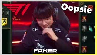 Faker cant hold his Laugh after his Bronze Play