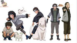 Naruto Characters Kiba Inuzukas Evolution