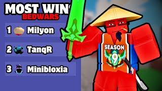 LIVE BECOMING THE MOST WINS PLAYER IN ROBLOX BEDWARS