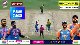 India vs South Africa Final Match Last Over Thriller Highlights  IND vs SA T20 World Cup Final 2024