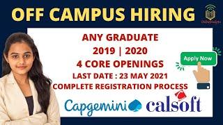 Capgemini OFF Campus Hiring 2021  Work From Home Jobs  Anyone can Apply  Complete Process