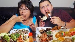HUGE MEXICAN  FOOD MUKBANG w GRAMS