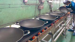 Non-Stick Chinese Wok Mass Production Process  鑄鋁中華炒鍋 - Taiwan Wok Factory