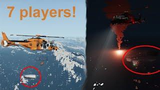 Stormworks Multiplayer Intense and dangerous rescues with epic helicopter