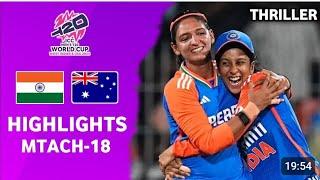 Ind Vs Aus women  India Vs Australia womens 18 Match Would Cup Highlights Video