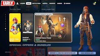 Fortnite CURSED SAILS PASS Item Shop early showcase  Fortnite Pirates of The Caribbean