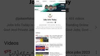 CID - ctd police jobs 2023 online apply - police jobs 2023 kpk - police jobs update