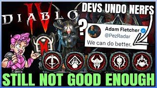 Diablo 4 - CONFIRMED Devs Revert Some 1.1 Nerfs Community ANGER Sorcerer Buffs Dungeon Changes