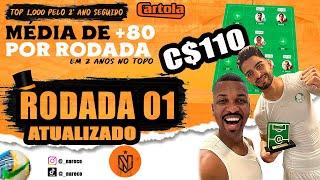 LIVE CARTOLA FC 2024 RODADA 01 - MÉDIA DE +80pts POR RODADA E TOP 1.000 NACIONAL PELO 2º ANO