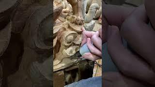 The Martial Wealth God Zhao Gongming Wood Carving