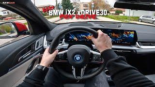 NEW 2024 BMW iX2 xDrive30e - POV Test Drive & Acceleration