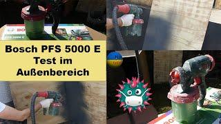 Bosch PFS 5000 E - Test im Außenbereich - wir lackieren Holz