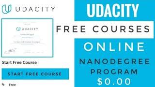 Udacity Free Course with Certificate  Udacity Nanodegree Course With Free Certificate  Scholarship