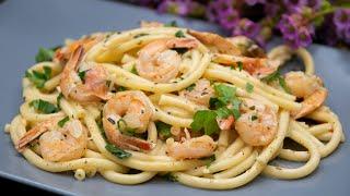 ПАСТА С КРЕВЕТКАМИ в сливочном соусе  PASTA WITH SHRIMP