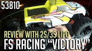 FS Racing 53810 Brushless 4WD Truck Review on 2s3s lipos