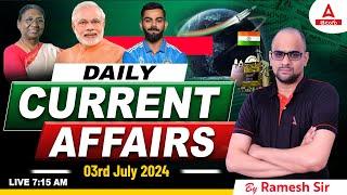 3 July Current Affairs Today  APPSC TSPSC Railway SSC Bank Daily Current Affairs in Telugu