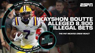 Patriots WR Kayshon Boutte allegedly made over 8900 illegal bets while at LSU  The Pat McAfee Show