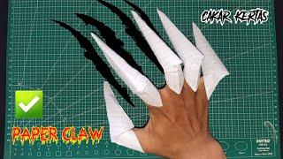 how to make paper claw  cara membuat cakar dari kertas