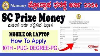 Prize Money Scholarship Application 2024  prize money scholarship for sc  students 2024