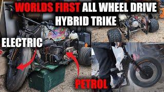 The first hybrid all wheel drive trike for less than £300 built at home