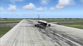 Hand Landing Boeing 767-300 in FS9