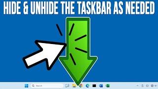 How to Hide & Unhide the Windows Taskbar with a Click of the Mouse