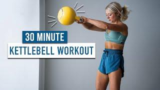 30 MIN Advanced Kettlebell HIIT Workout - Full Body No Repeat