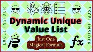 Dynamic Unique Values in Excel  Extract Auto update Unique Value List using Formulas  Excel Tricks
